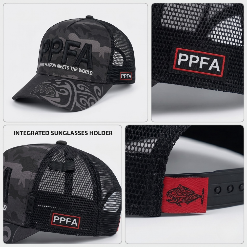PPFA Pro Fishing Cap with Integrated Sunglasses Holder & Breathable Mesh — product image 2