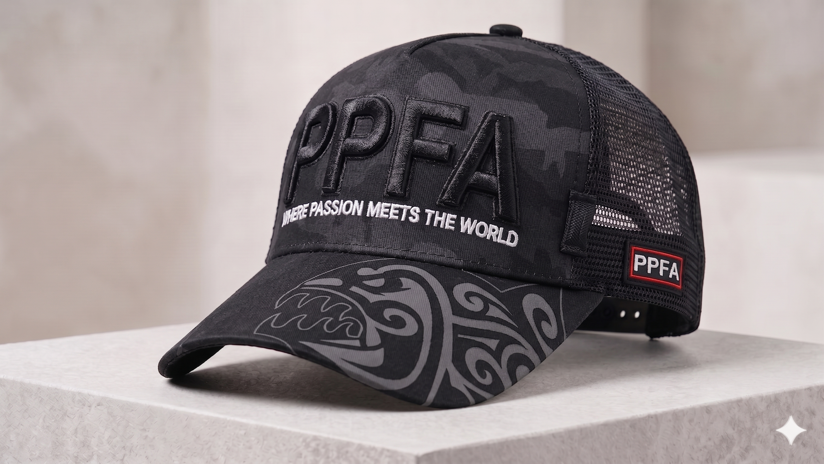 PPFA Pro Fishing Cap with Integrated Sunglasses Holder & Breathable Mesh