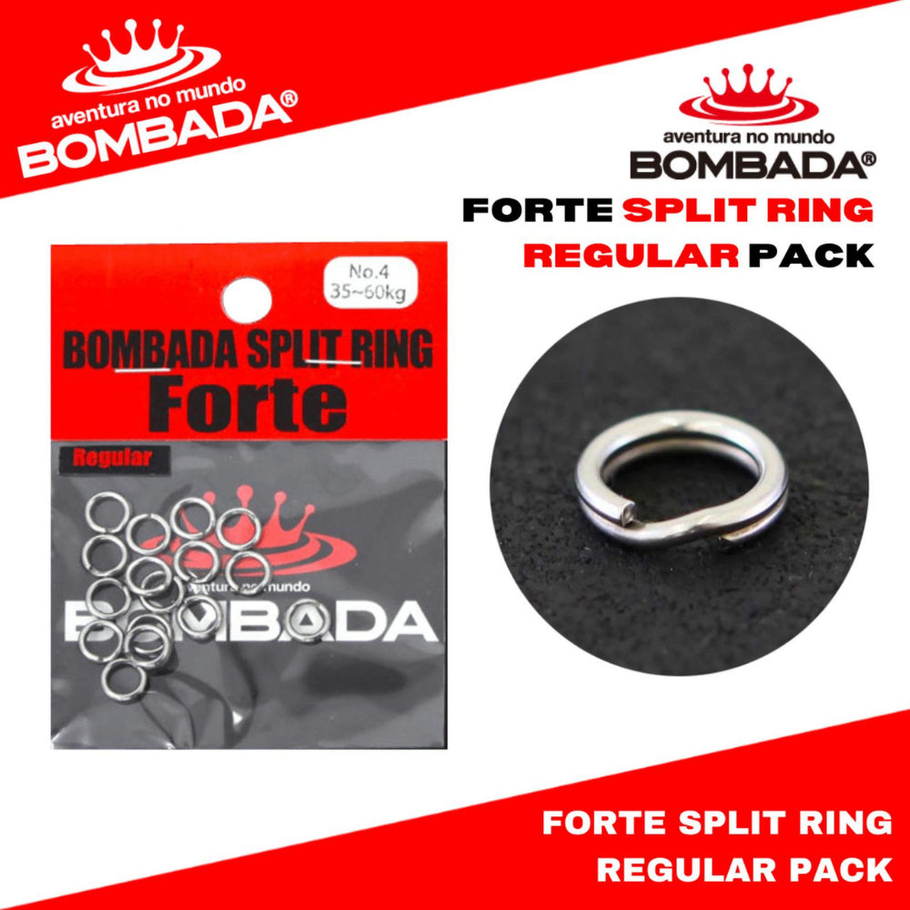 BOMBADA Split Ring Forte Regular Pack Angling Heavy Duty Luring Popping Casting Saltwater Tackle