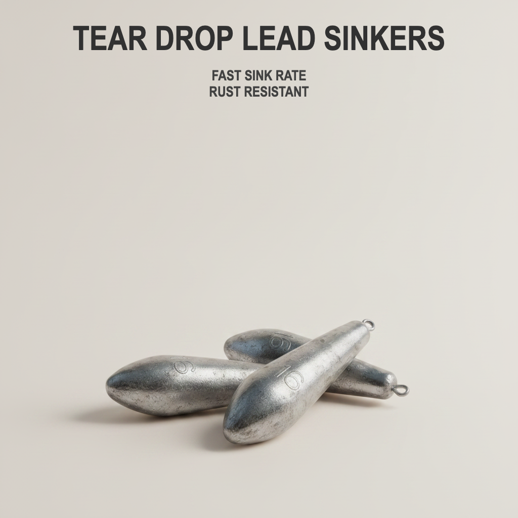 Pure Passion Tear Drop Lead Sinkers for Bottom Fishing