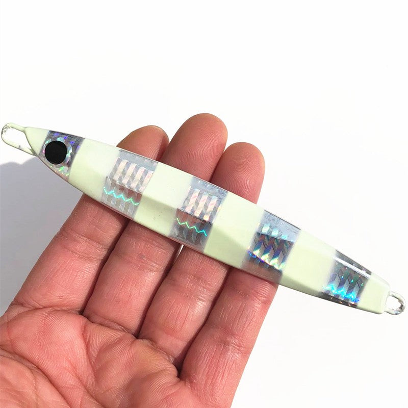 Chrome Knife Speed Jig with Lumo Stripes for Pelagic Fishing – BigSeller variant 73e3d018e7a0