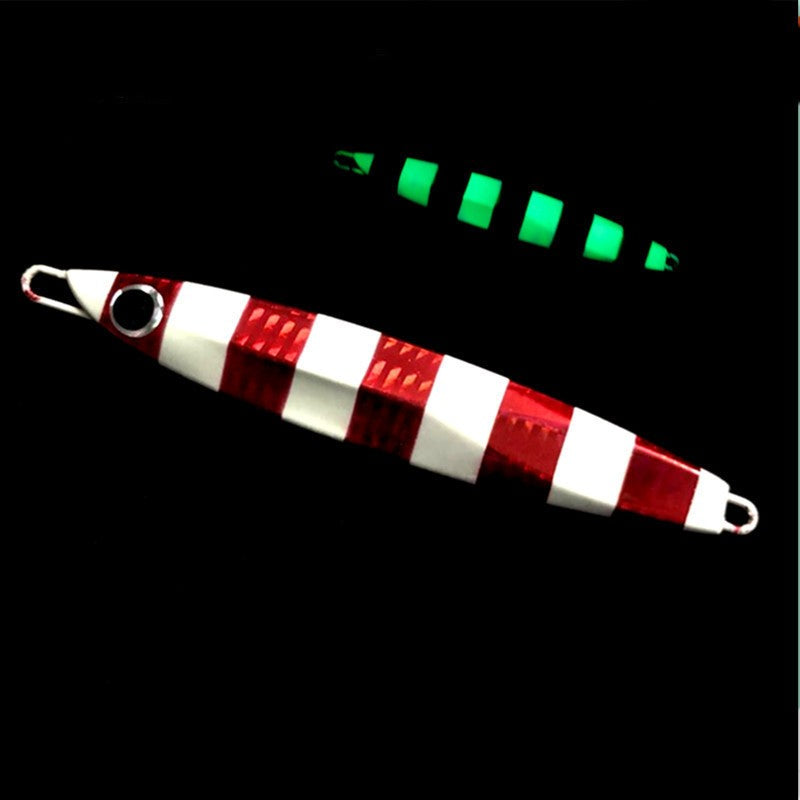 Chrome Knife Speed Jig with Lumo Stripes for Pelagic Fishing - image 6