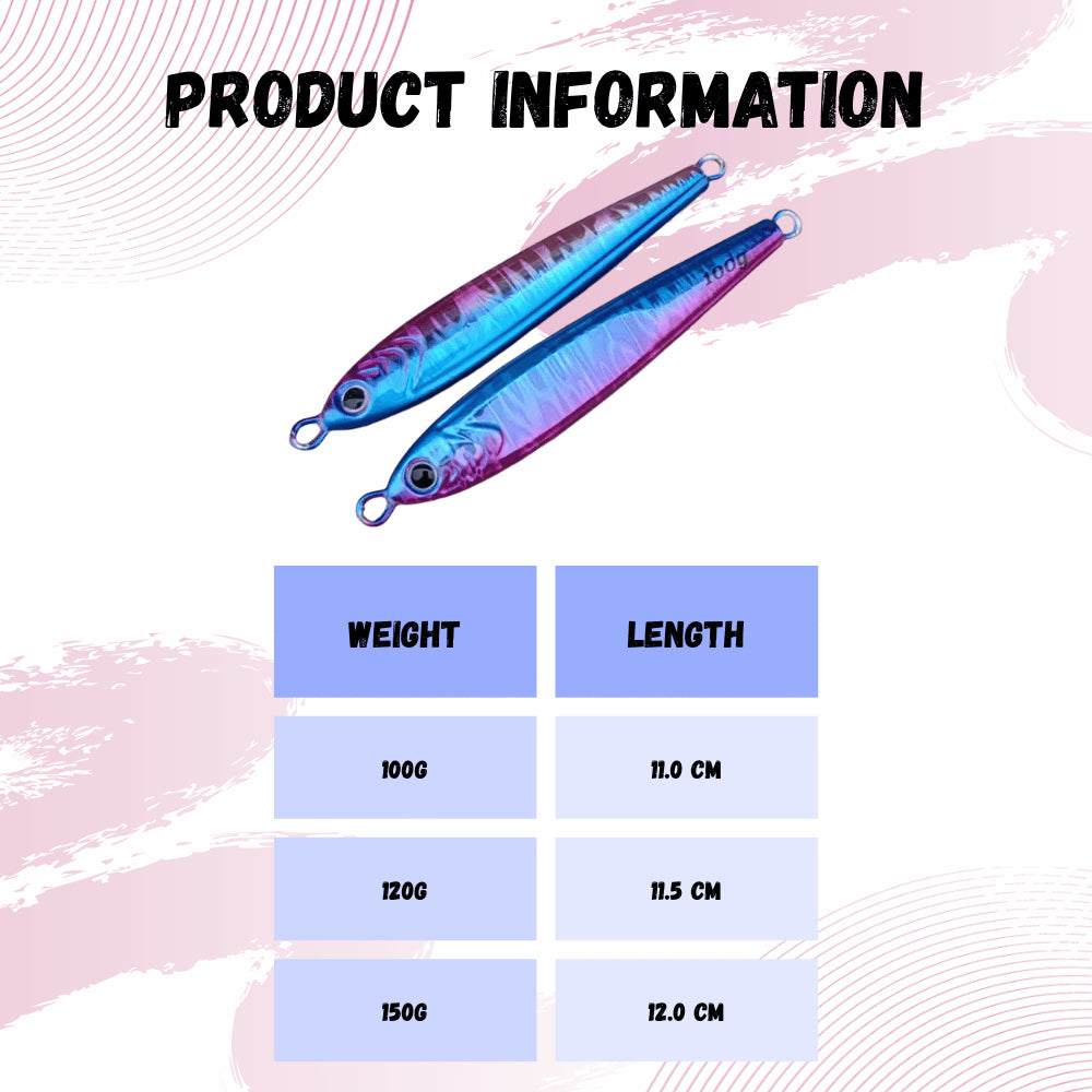 Pure Passion DARTER Fishing Jig 100g-150g Slim Profile Fast Sinking Vertical Jigging Coral Reef