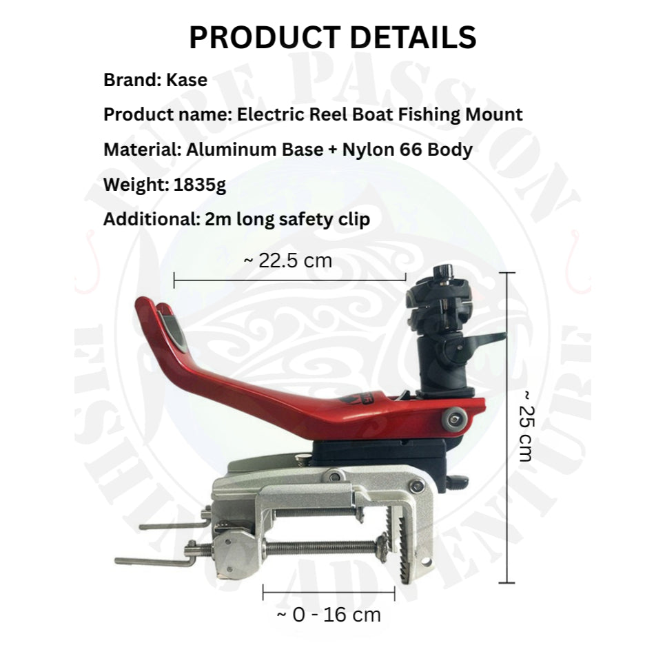 E-REEL Rod Holder Mount For Electric Rod and Reel Boat Bottom Fishing KASE
