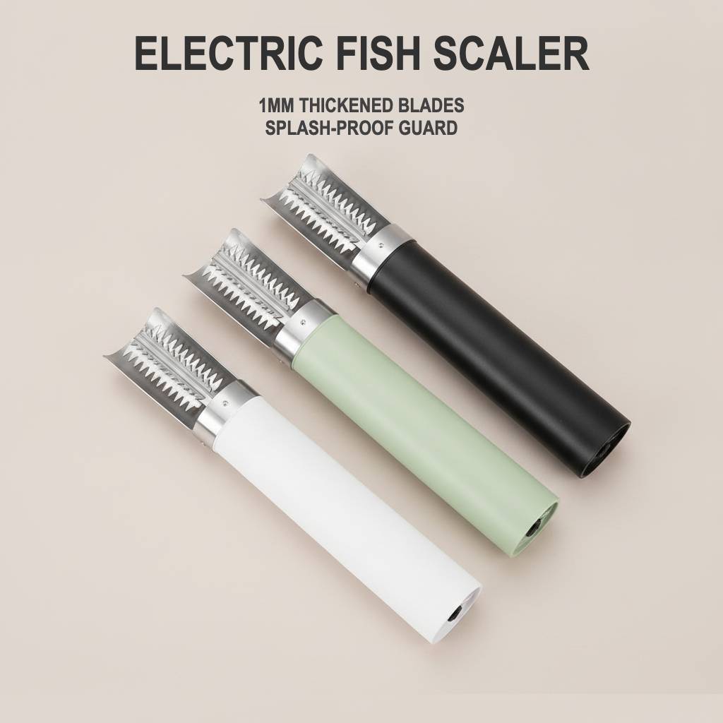 Electric Rechargeable Fish Scaler with Splash Guard