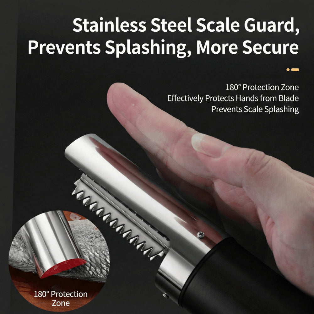 Electric Rechargeable Fish Scaler Clean Fish Scale Remover Handheld Wireless Stainless Steel Waterproof Scraper