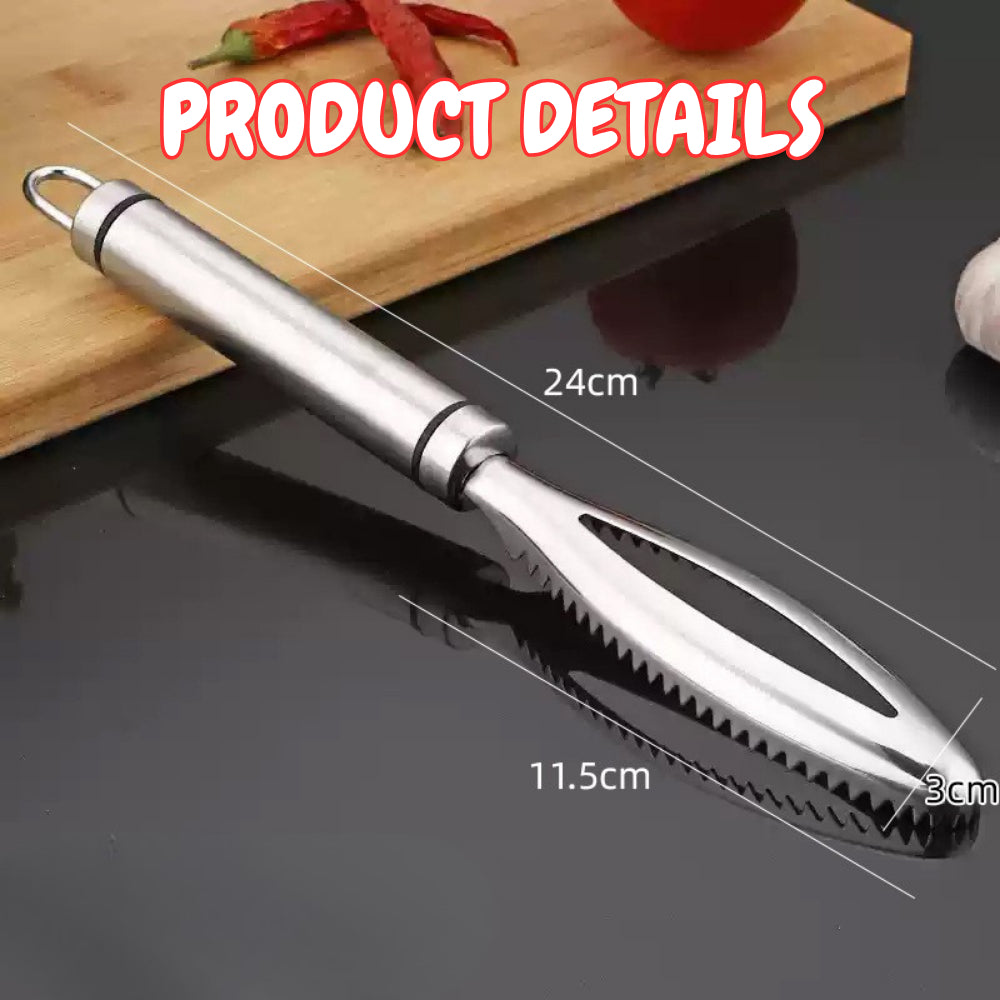 Stainless Steel Fish Scale Scraper Remover Cleaner Kitchen Tool Descaler Fishing