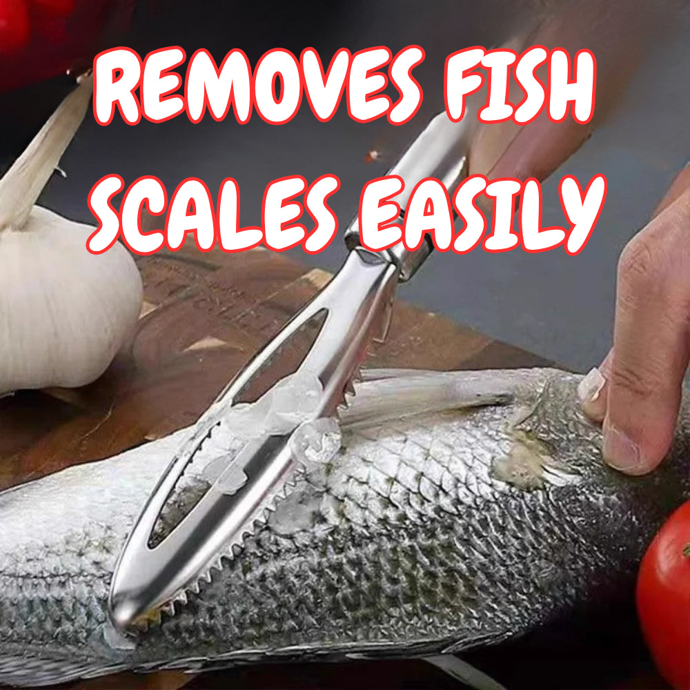 Stainless Steel Fish Scale Scraper Remover Cleaner Kitchen Tool Descaler Fishing