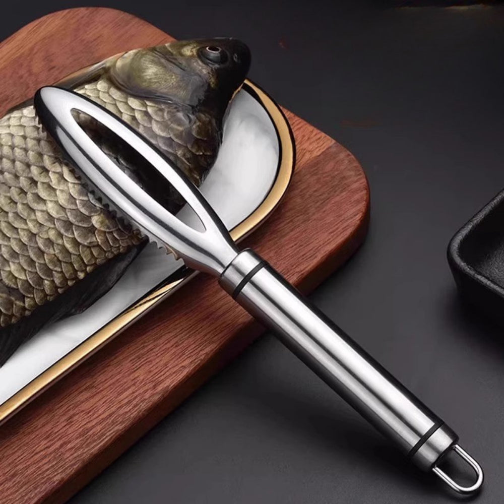 Stainless Steel Fish Scale Scraper Remover Cleaner Kitchen Tool Descaler Fishing