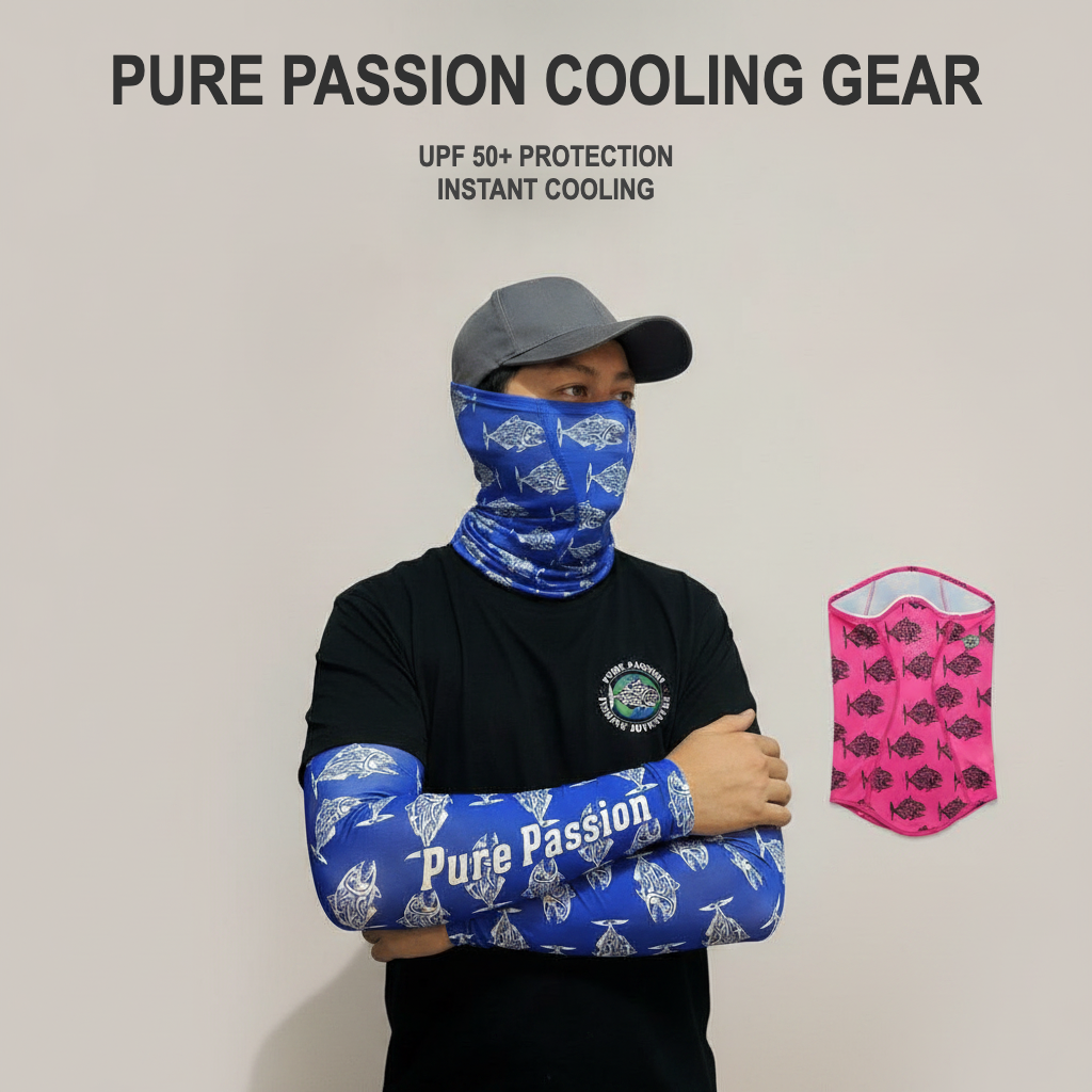 Pure Passion UPF 50+ Cooling Arm Sleeves & Face Buff
