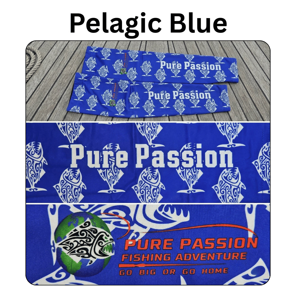 PURE PASSION Arm Sleeves & Face Buff Cooling Quick Dry Fishing Cycling Motorcycle Outdoor Mask Scarf