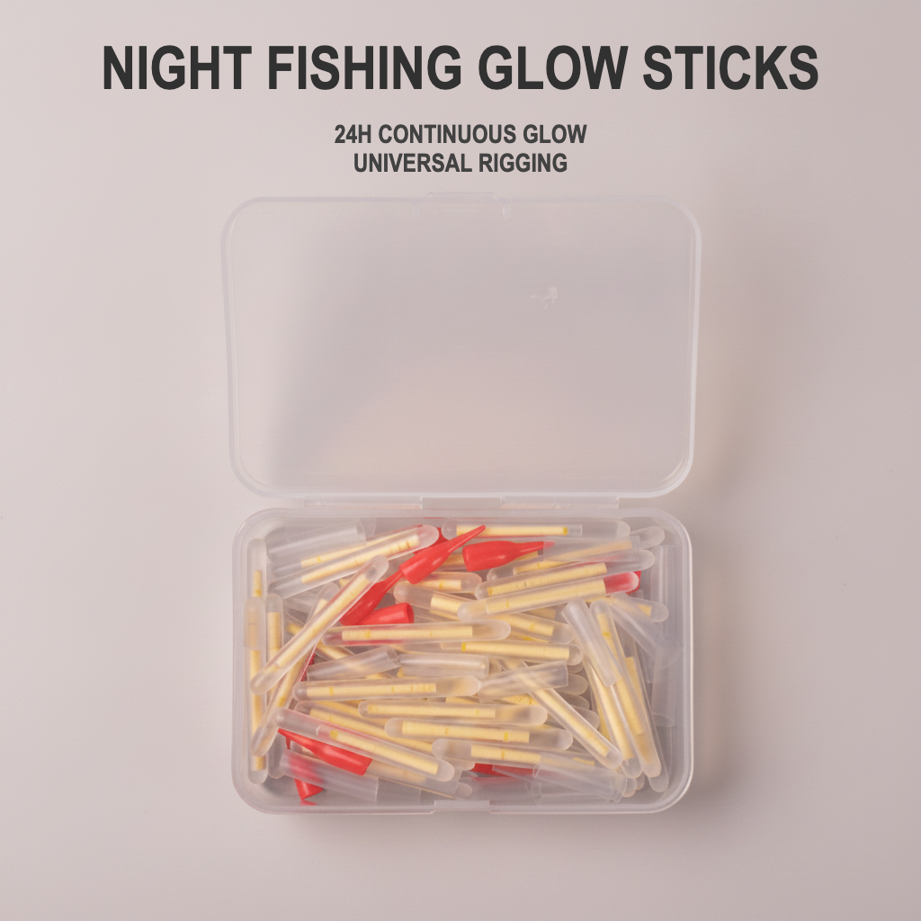 High Intensity Night Fishing Glow Sticks - 50pc Set