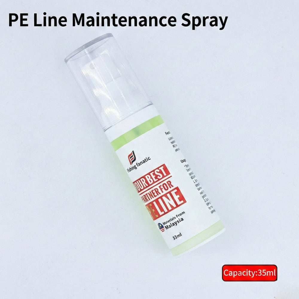 Braided PE Line Maintenance Spray 33ml - Professional Fishing Line Lubricant & Anti-Corrosion