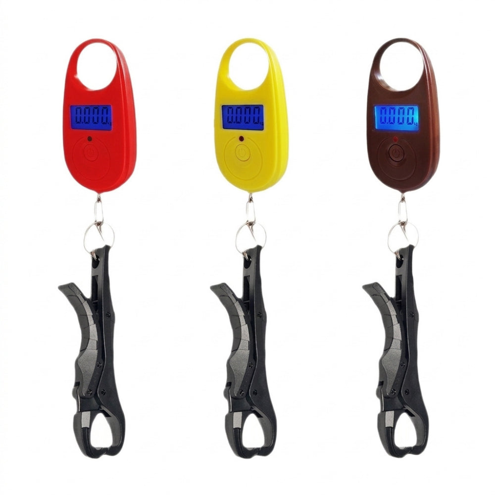 Fishing Weighing Scale Portable Fish Gripper with Scale | Weigh & Control Fish Catch | 25kg max