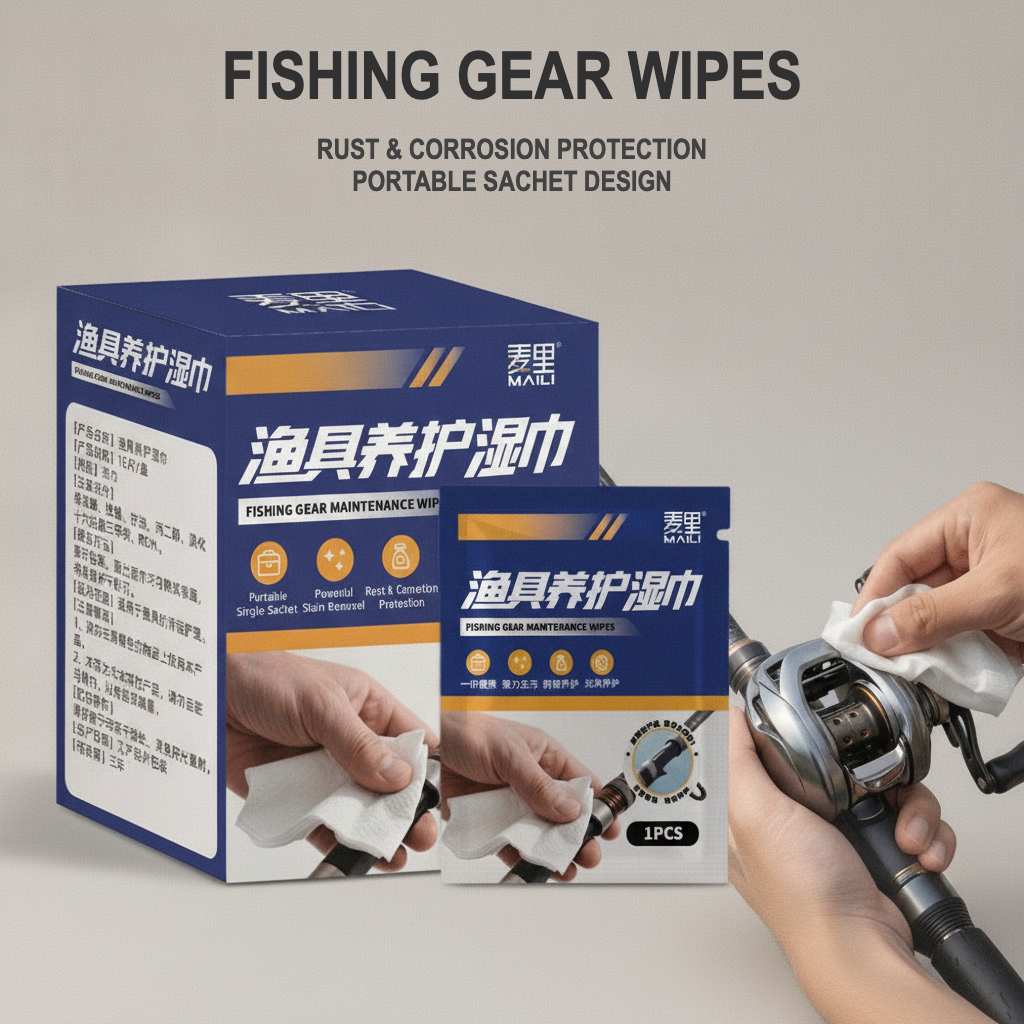 Fishing Gear Maintenance Wipes - Rust & Corrosion Protection (10-Sachet Box)