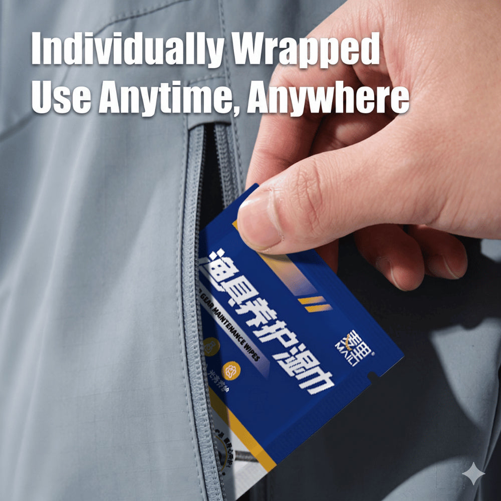 PPFA Fishing Gear Maintenance Wipes | Rust & Corrosion Protection Prevention | 10-Sachet Box