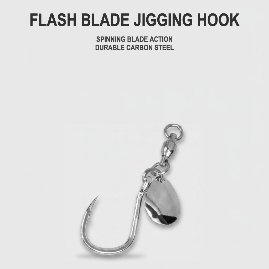 Flash Blade Jigging Hook with Bearing Spinner