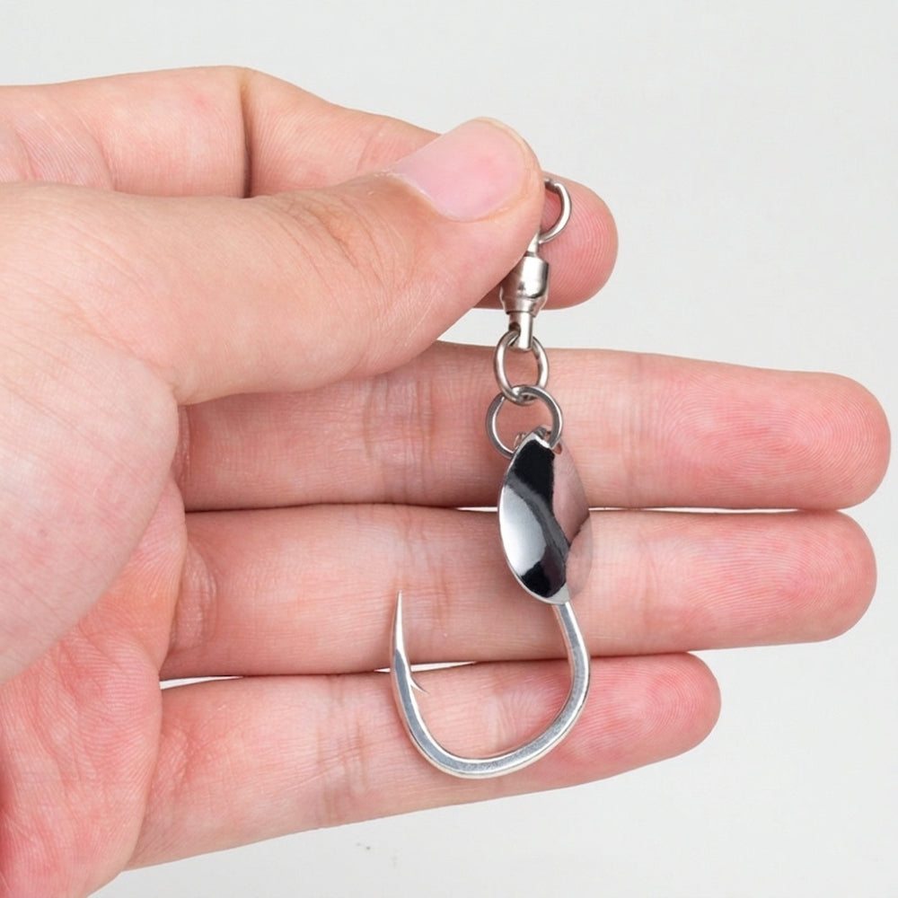 TEASER Flash Blade Jigging Hook Bearing Spinner Lure Hook 8062-5X