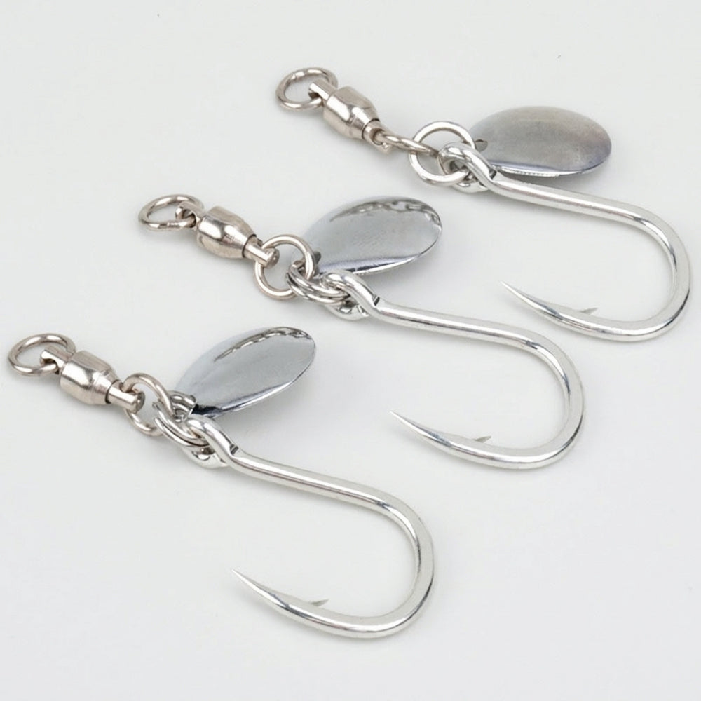 TEASER Flash Blade Jigging Hook Bearing Spinner Lure Hook 8062-5X
