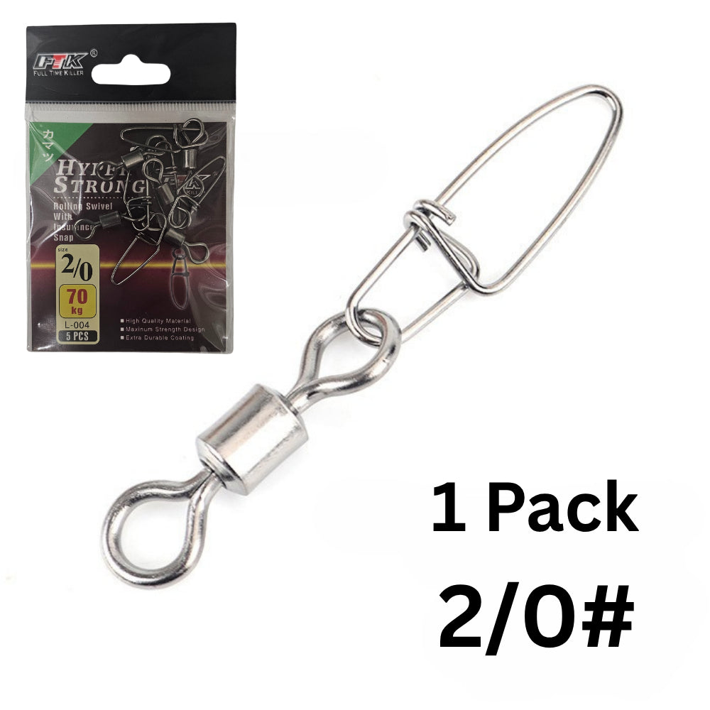 FTK Rolling Snap Swivels with Secure Locking Snap for Lures & Rigs – BigSeller variant f131d29537a2