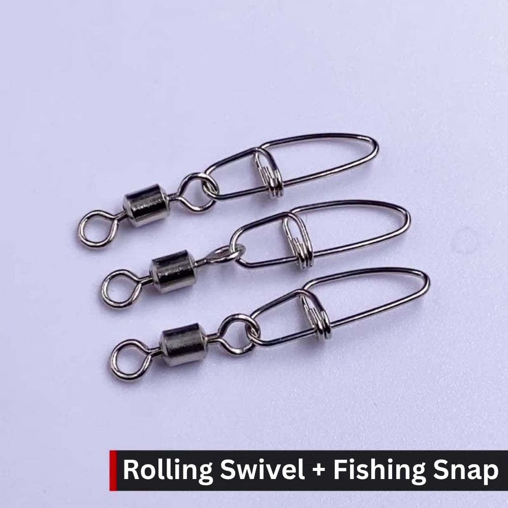 FTK Rolling Snap Swivels with Secure Locking Snap for Lures & Rigs - image 2