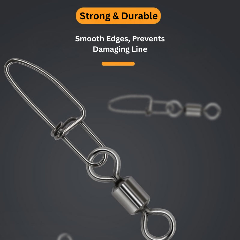 FTK Rolling Snap Swivels with Secure Locking Snap for Lures & Rigs - image 4