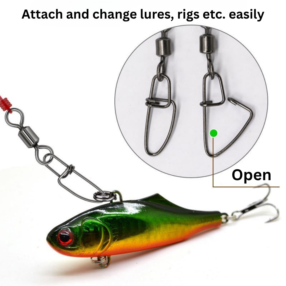 FTK Rolling Snap Swivels with Secure Locking Snap for Lures & Rigs - image 5