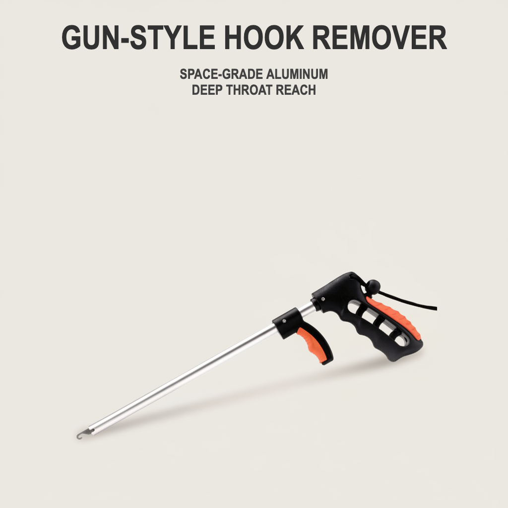 Pure Passion Gun-Style Hook Remover Tool - Aluminum Deep Throat Dehooker