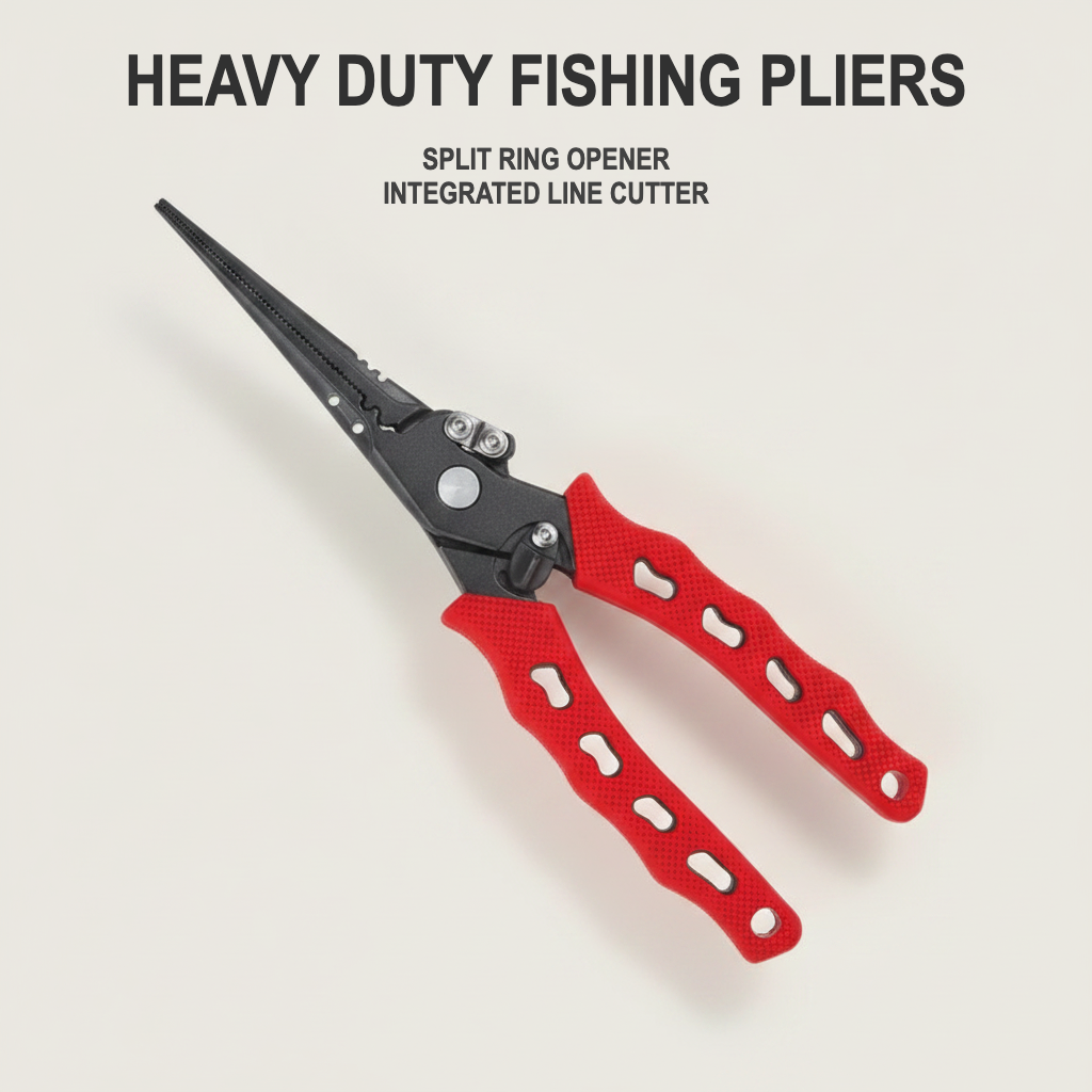 Heavy Duty Multi-Function Fishing Pliers with Split Ring Opener