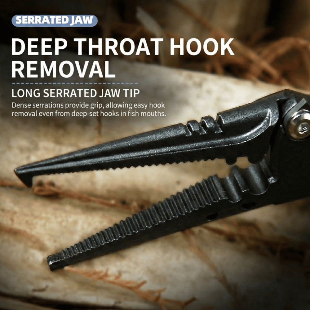 Heavy Duty Multi-Function Fishing Pliers with Split Ring Opener - image 3