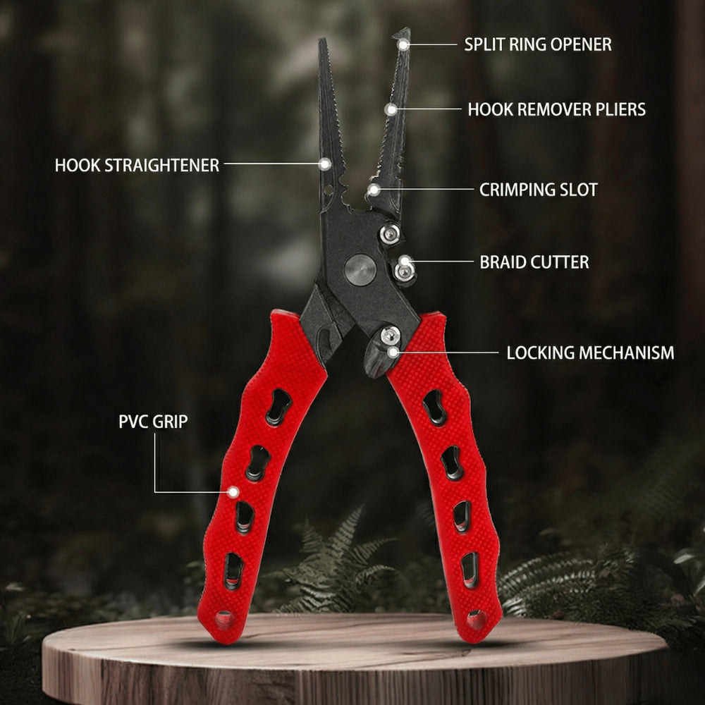 Heavy Duty Multi-Function Fishing Pliers with Split Ring Opener - image 5