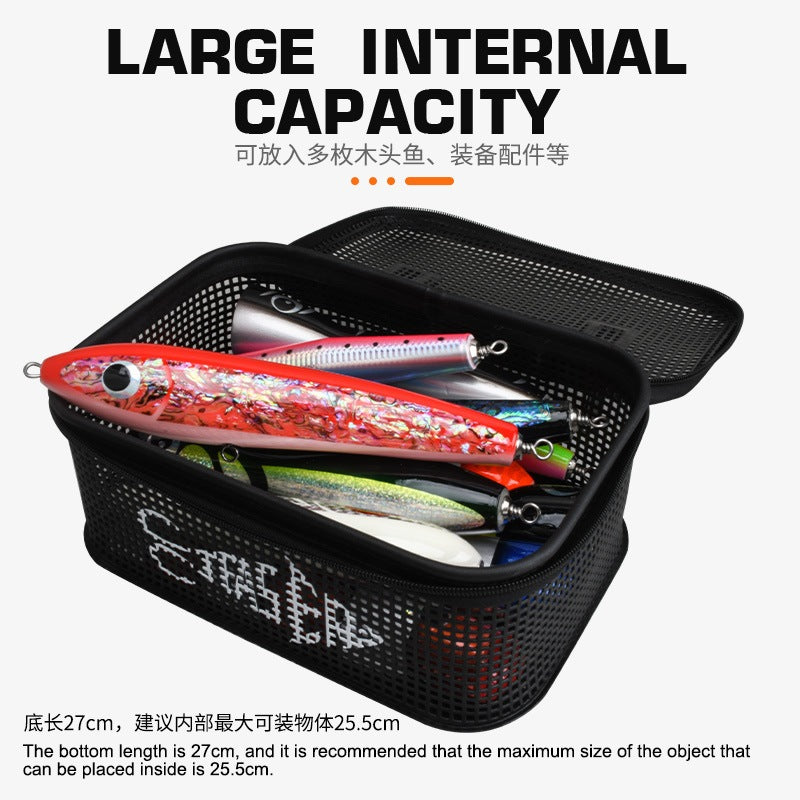 Jig & Popper Bag Heavy Duty Mesh Breathable Quick Drain Fishing Accessories Saltwater Tackle Storage