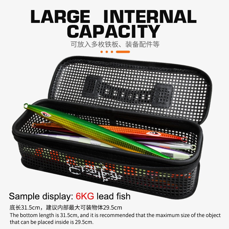 Jig & Popper Bag Heavy Duty Mesh Breathable Quick Drain Fishing Accessories Saltwater Tackle Storage