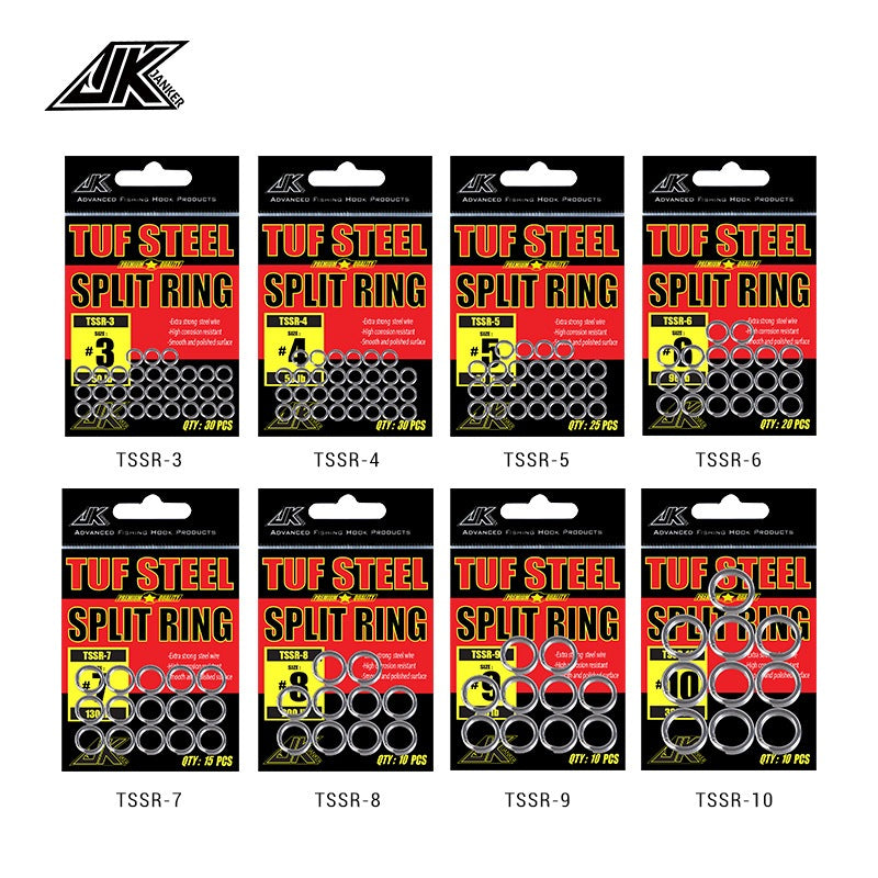 JK Tuf-Steel Heavy Duty Split Rings for Jigging & Popping - image 5