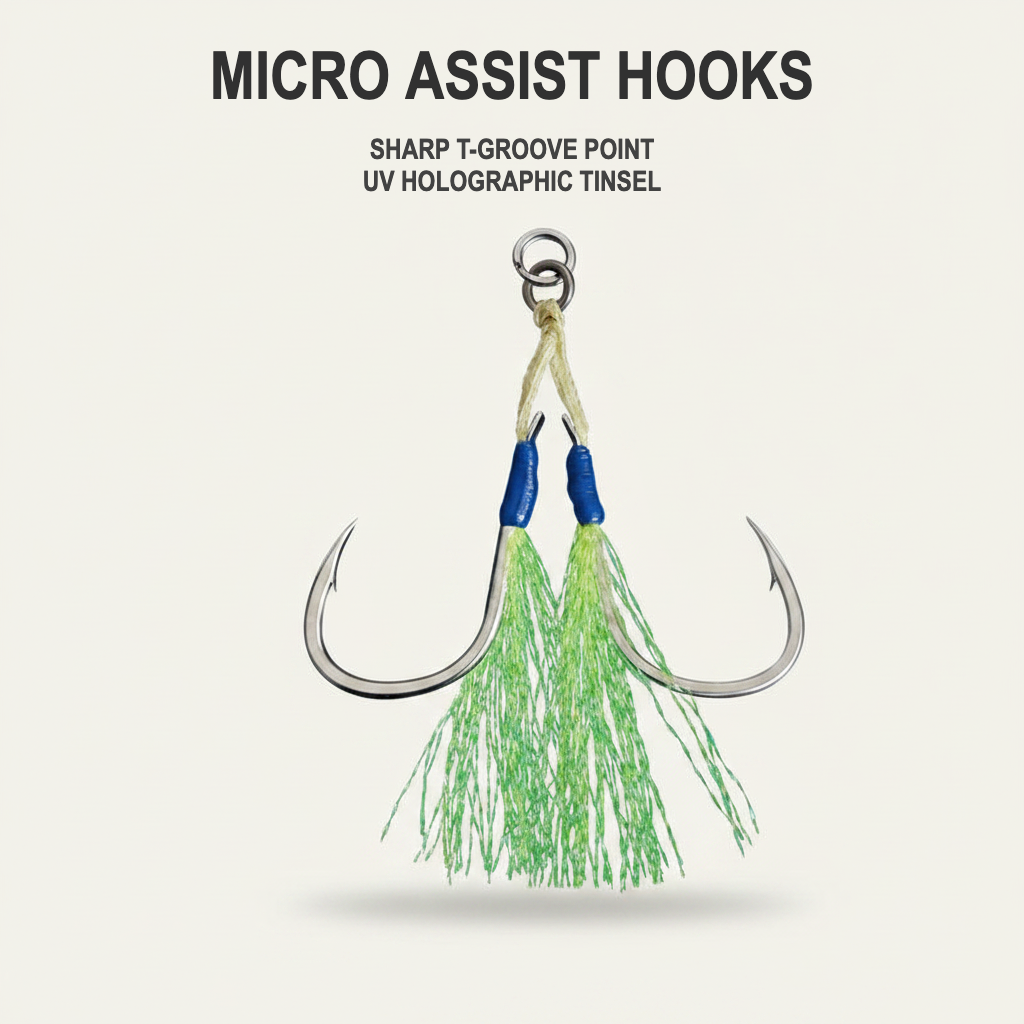 JK Micro Assist Hooks for Light Jigging & Shore Fishing