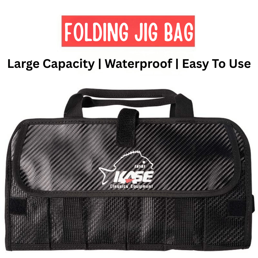 KASE Fishing Folding Jig Bag - Dual-Sided Storage Wallet Jigs Fishing Accessories Waterproof Compact