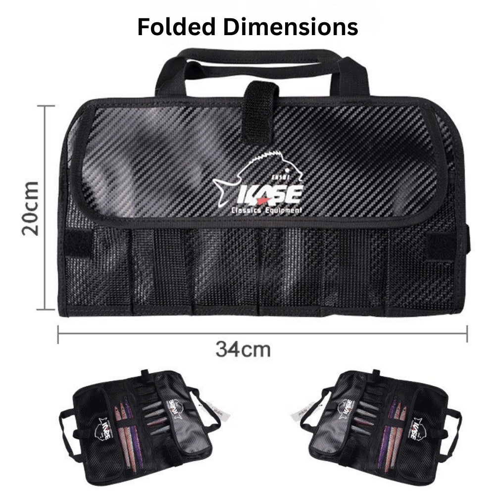 KASE Fishing Folding Jig Bag - Dual-Sided Storage Wallet Jigs Fishing Accessories Waterproof Compact