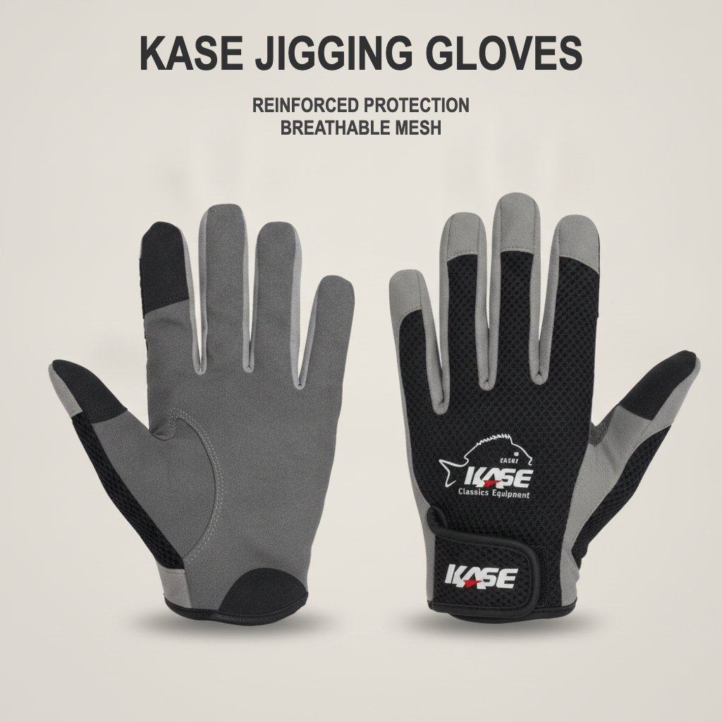 KASE Jigging Gloves | Full & 3-Finger Fishing Hand Protection