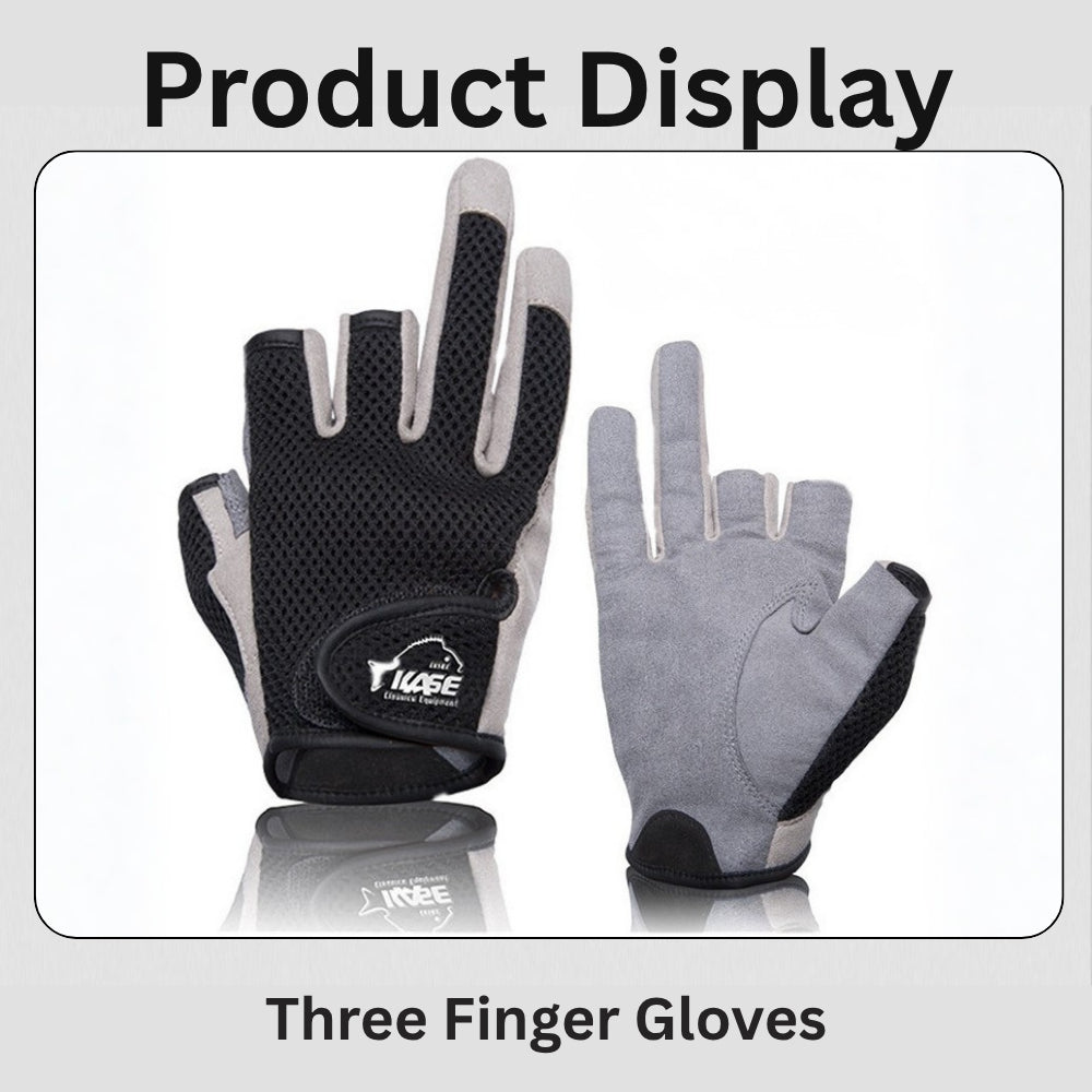 KASE Jigging Gloves | Full/3-Finger Fishing Gloves | Fishing Accessories Rod Reel Popping Luring