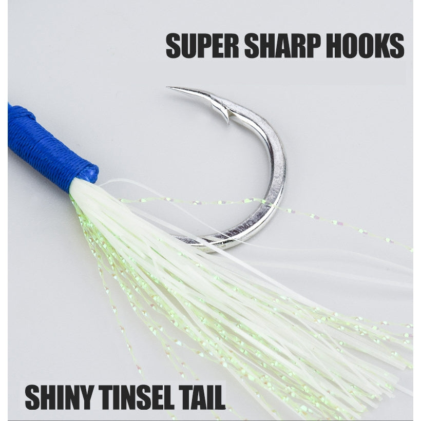 High Carbon Kevlar Twin Assist Jigging Hooks - image 6