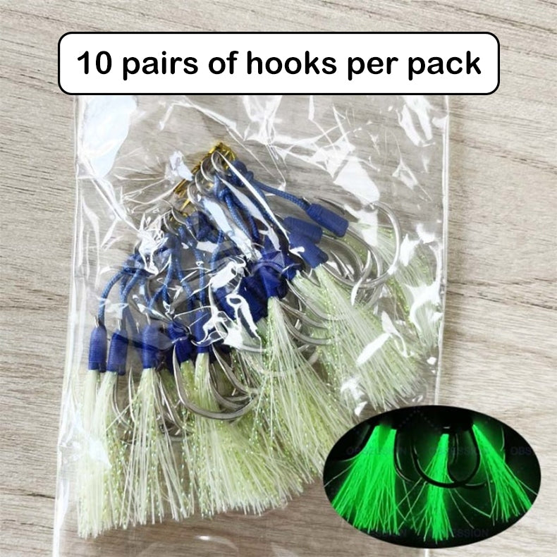 High Carbon Kevlar Twin Assist Jigging Hooks - image 8