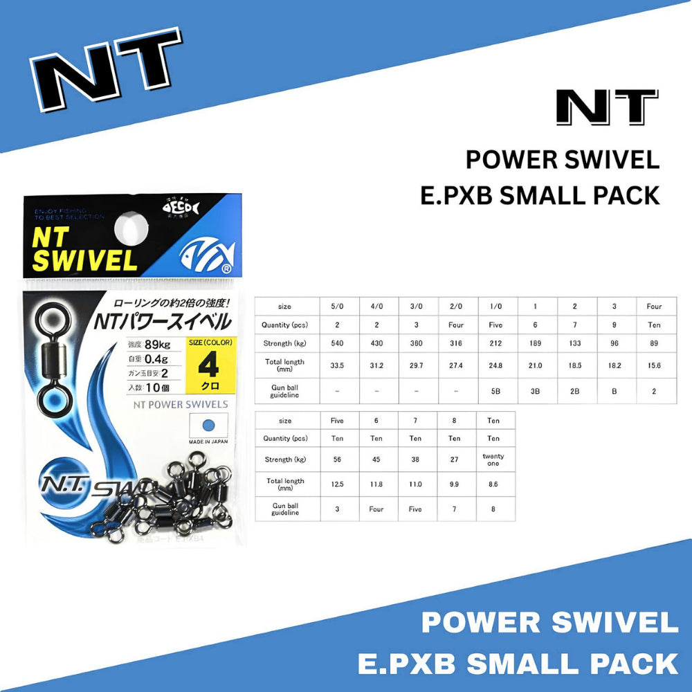 NT Swivel Fishing Swivel Regular Small Pack Jigging Casting Accessories Terminal Tackle