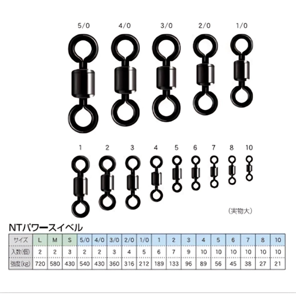 NT Swivel Fishing Swivel Regular Small Pack Jigging Casting Accessories Terminal Tackle