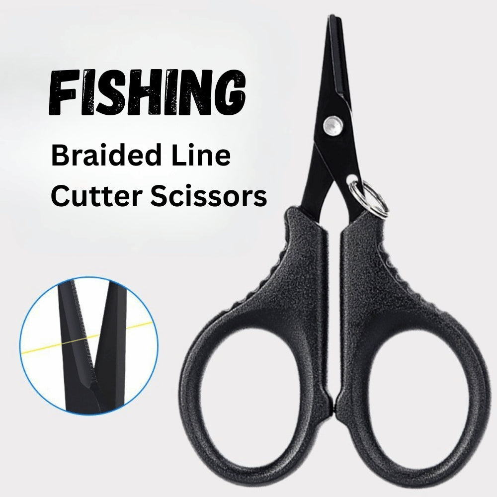 Fishing Scissors Braided PE Nylon Fluorocarbon Leader Line Cutter Titanium Coated Sharp Durable