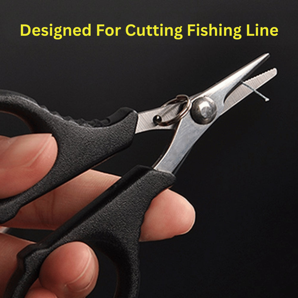 Fishing Scissors Braided PE Nylon Fluorocarbon Leader Line Cutter Titanium Coated Sharp Durable