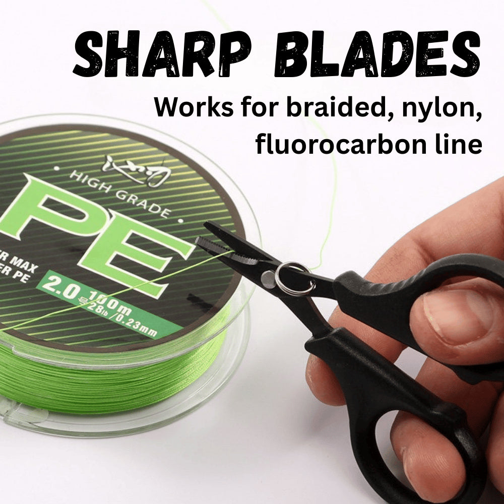Fishing Scissors Braided PE Nylon Fluorocarbon Leader Line Cutter Titanium Coated Sharp Durable
