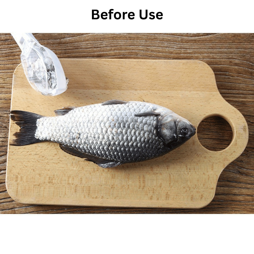 Fish Scale Remover Scraper with Cover Mess-Free Kitchen Tools ABS Plastic Peeler Fishing Scaler