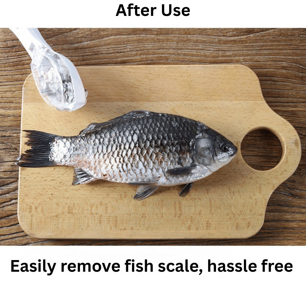Fish Scale Remover Scraper with Cover Mess-Free Kitchen Tools ABS Plastic Peeler Fishing Scaler