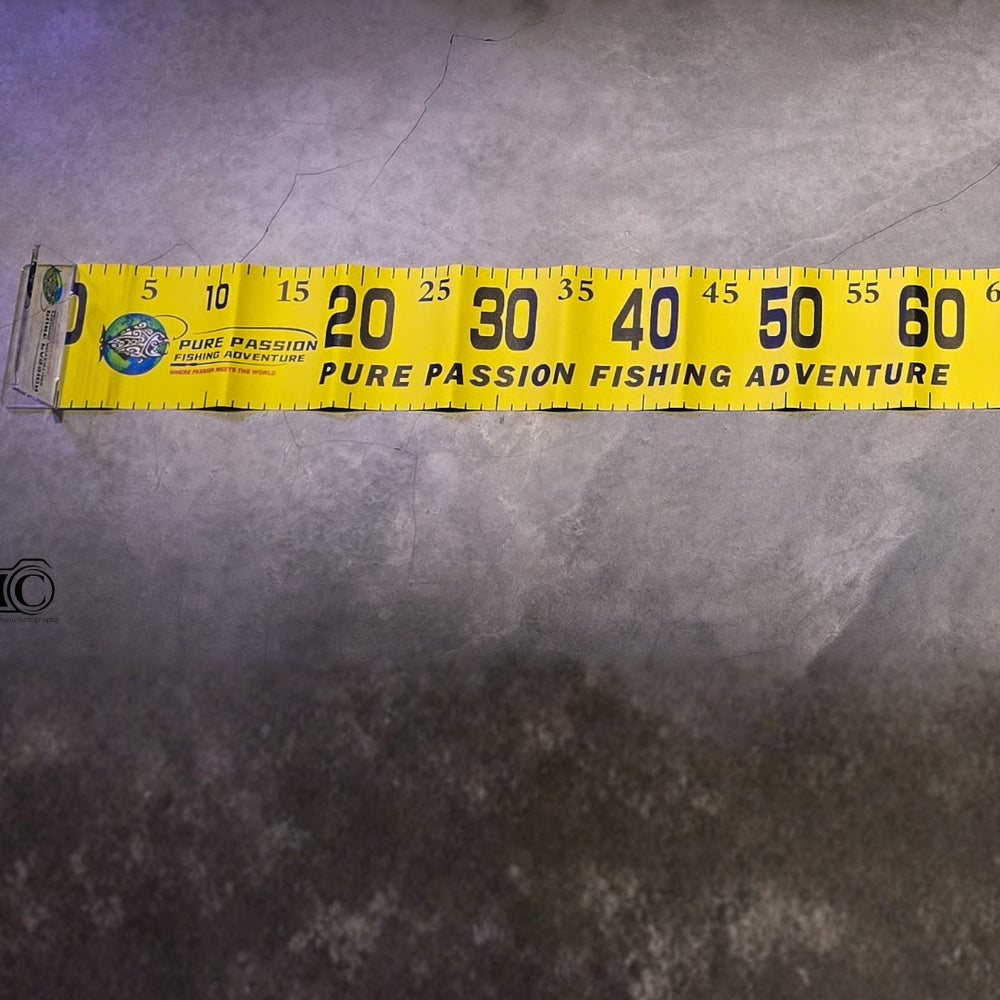 Fish Measuring Tape PURE PASSION with Acrylic Stop 150cm long 10cm wide catch and release