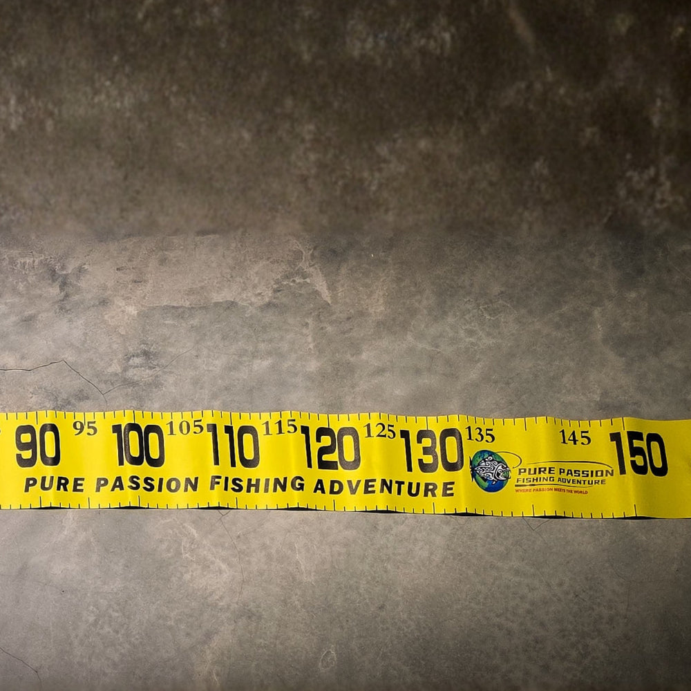 Fish Measuring Tape PURE PASSION with Acrylic Stop 150cm long 10cm wide catch and release